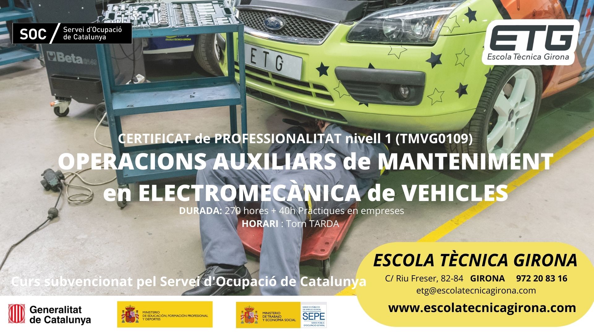 Cursos subvencionats pel SOC a Girona