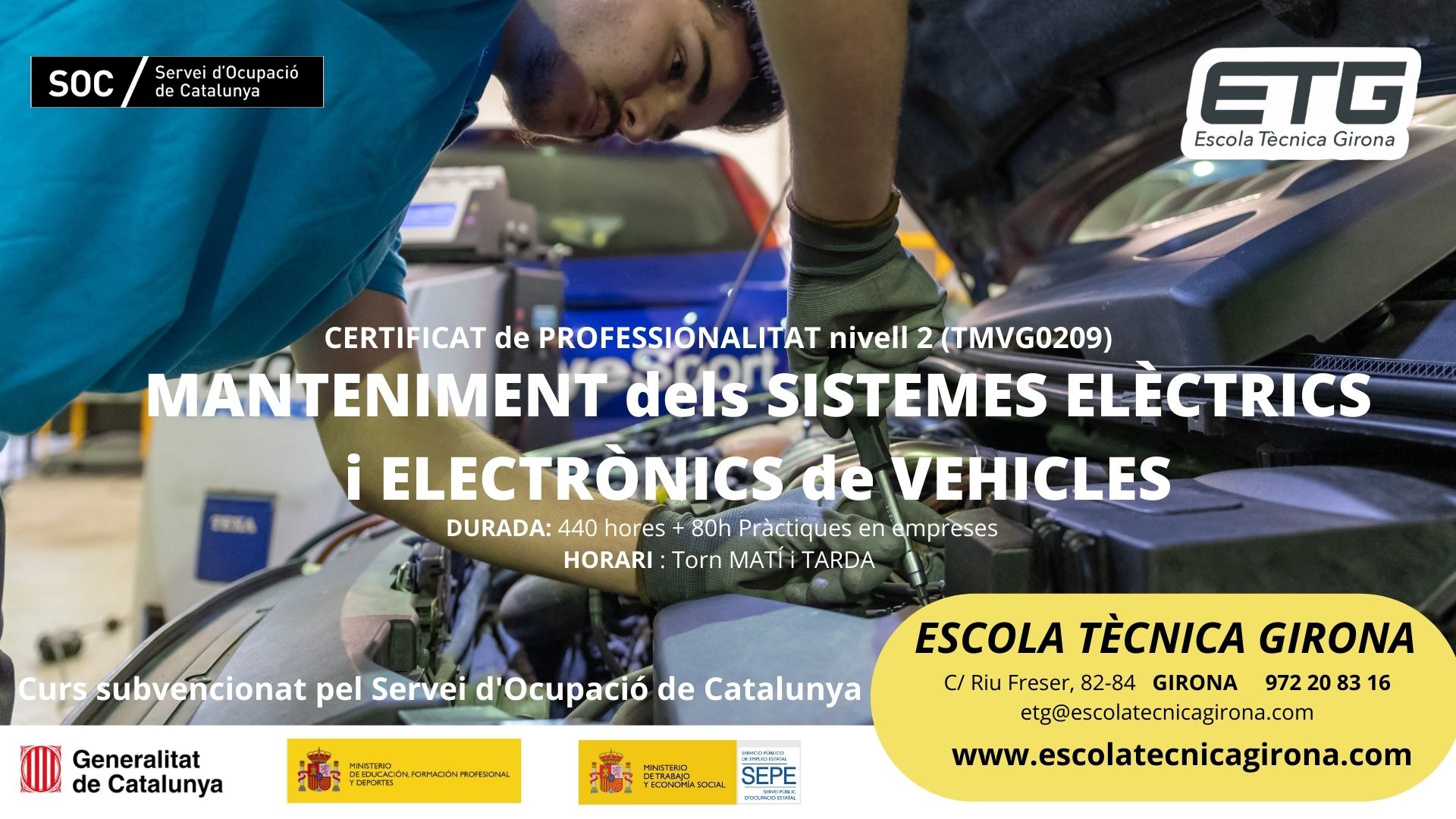 Cursos subvencionats pel SOC a Girona