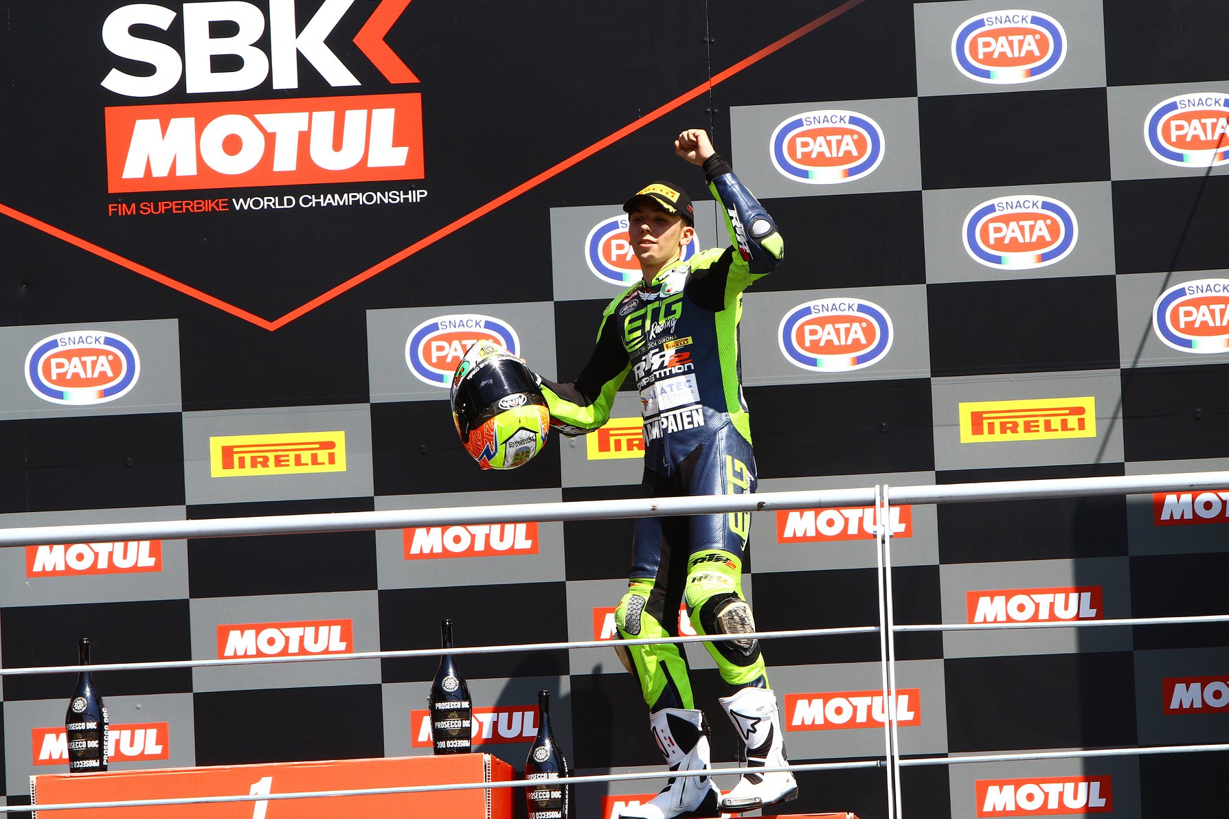 Gran carrera de Borja Sánchez, segundo en el circuito de Imola (Itàlia) en el Mundial de Superbikes