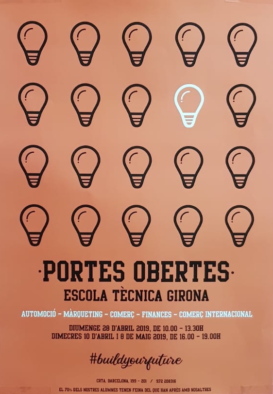 Ja tenim el cartell de les jornades de portes obertes!