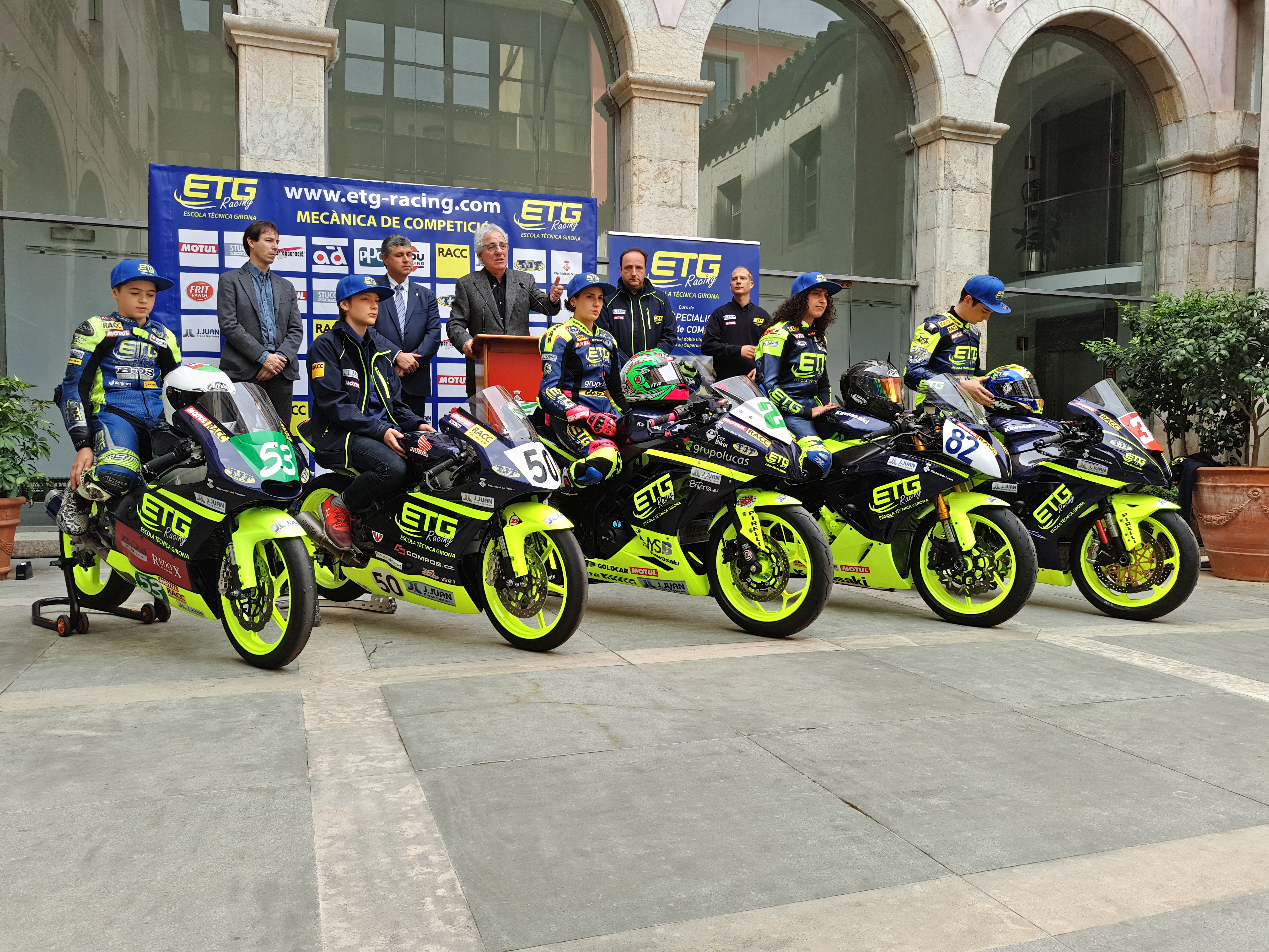 Presentació de l’equip gironí de motociclisme, ETG Ràcing, a la Diputació de Girona