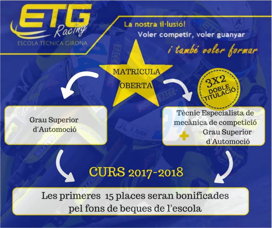 Ja tenim les places obertes per a les matricules del curs 2017-2018