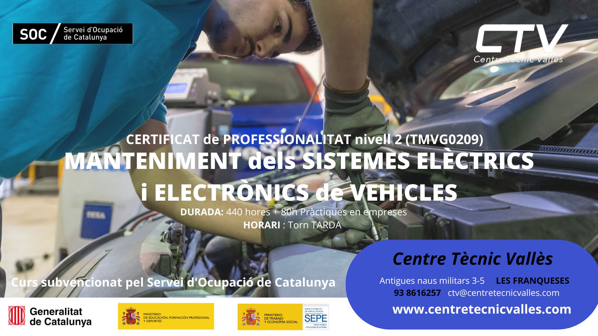 Cursos subvencionats pel SOC a Les Franqueses