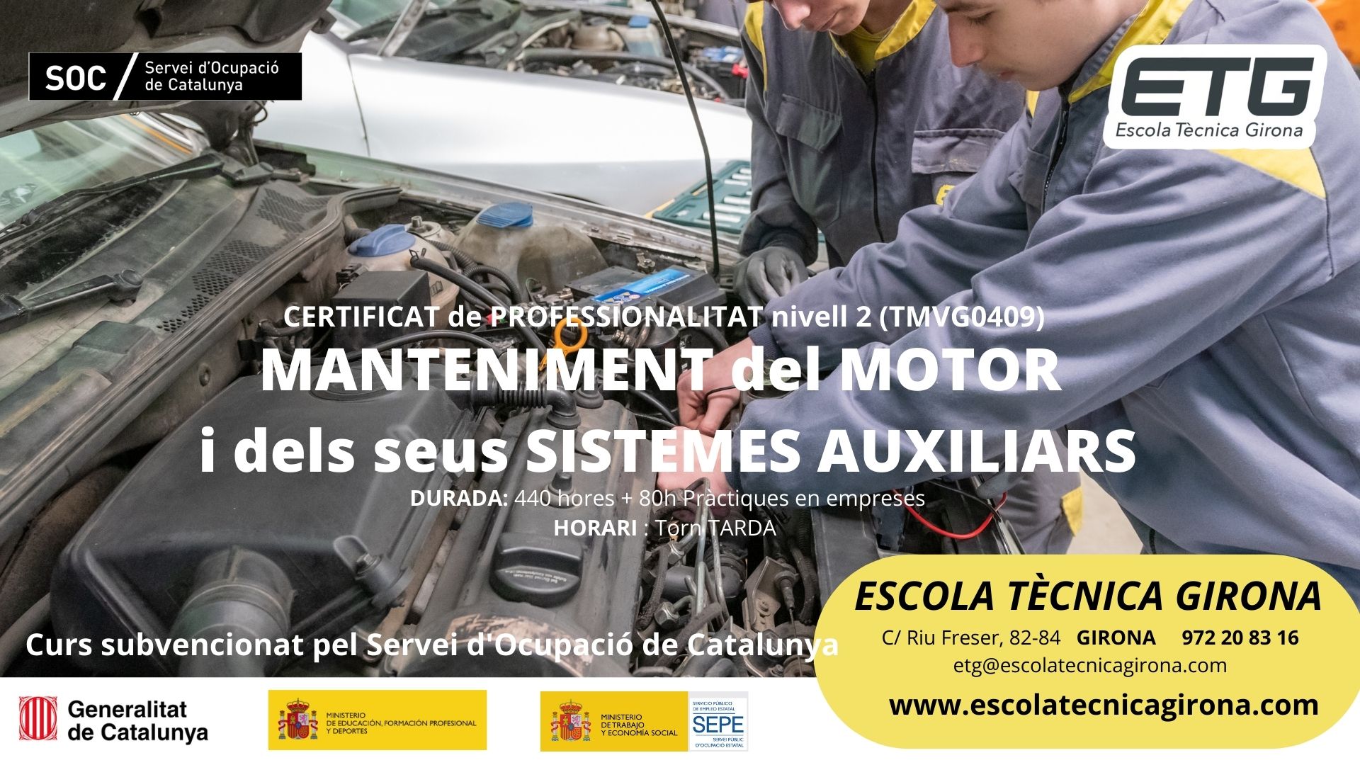 Cursos subvencionats pel SOC a Girona