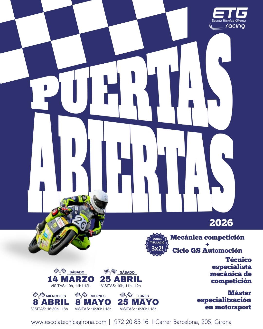 PORTES OBERTES ETG RACING 2025-26