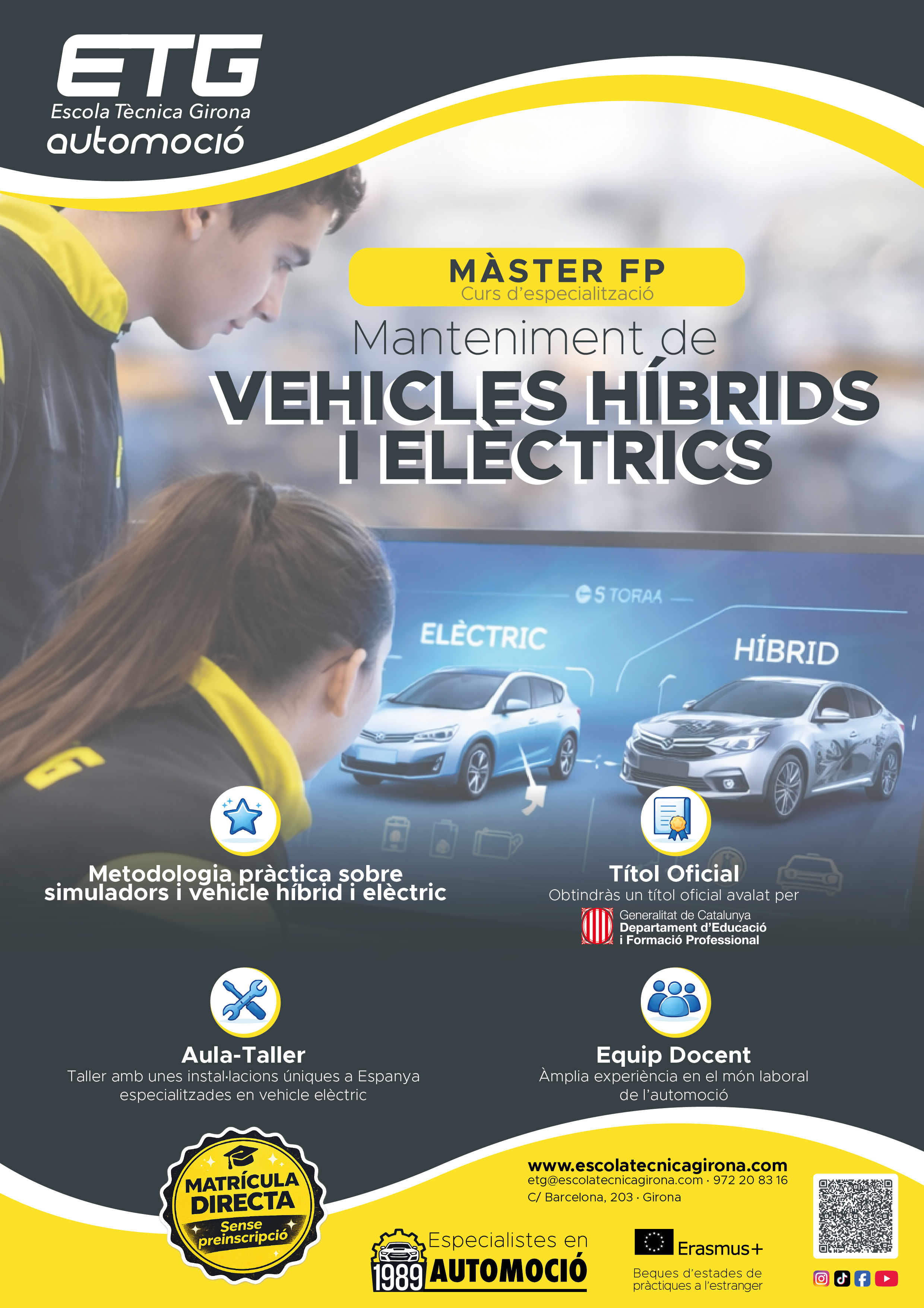 NOU MÀSTER EN MANTENIMENT DE VEHICLES HÍBRIDS I ELÈCTRICS